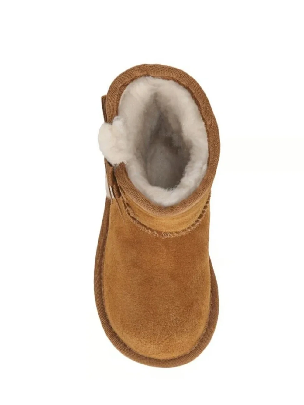 Koolaburra Chestnut Suede Faux-Shearling Kids Boots